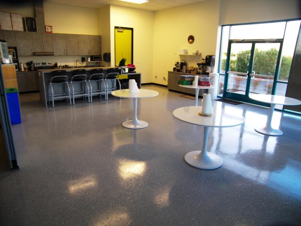 Finished epoxy floor coating